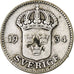 Suède, Gustaf V, 25 Öre, 1934, Argent, TB+, KM:785