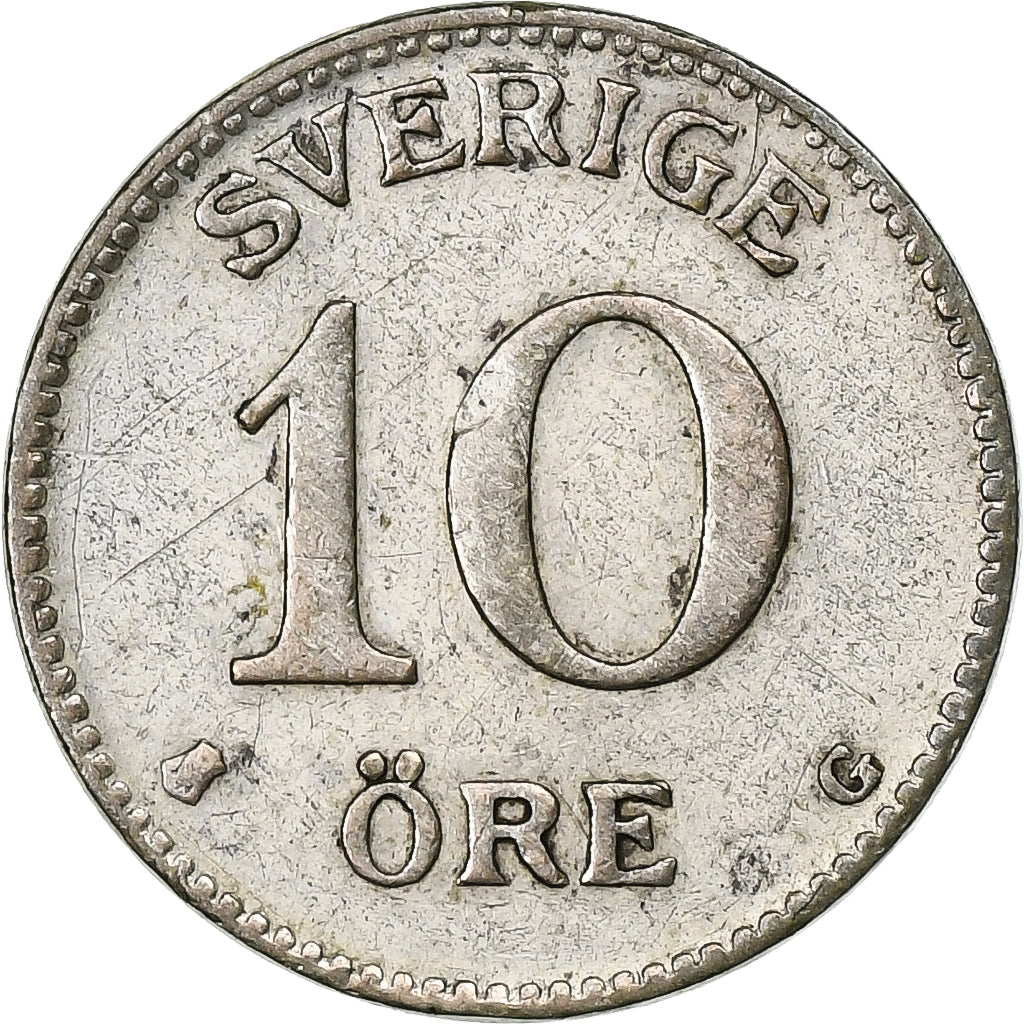 Sweden, Gustaf V, 10 Öre, 1936, Silver, EF(40-45), KM:780