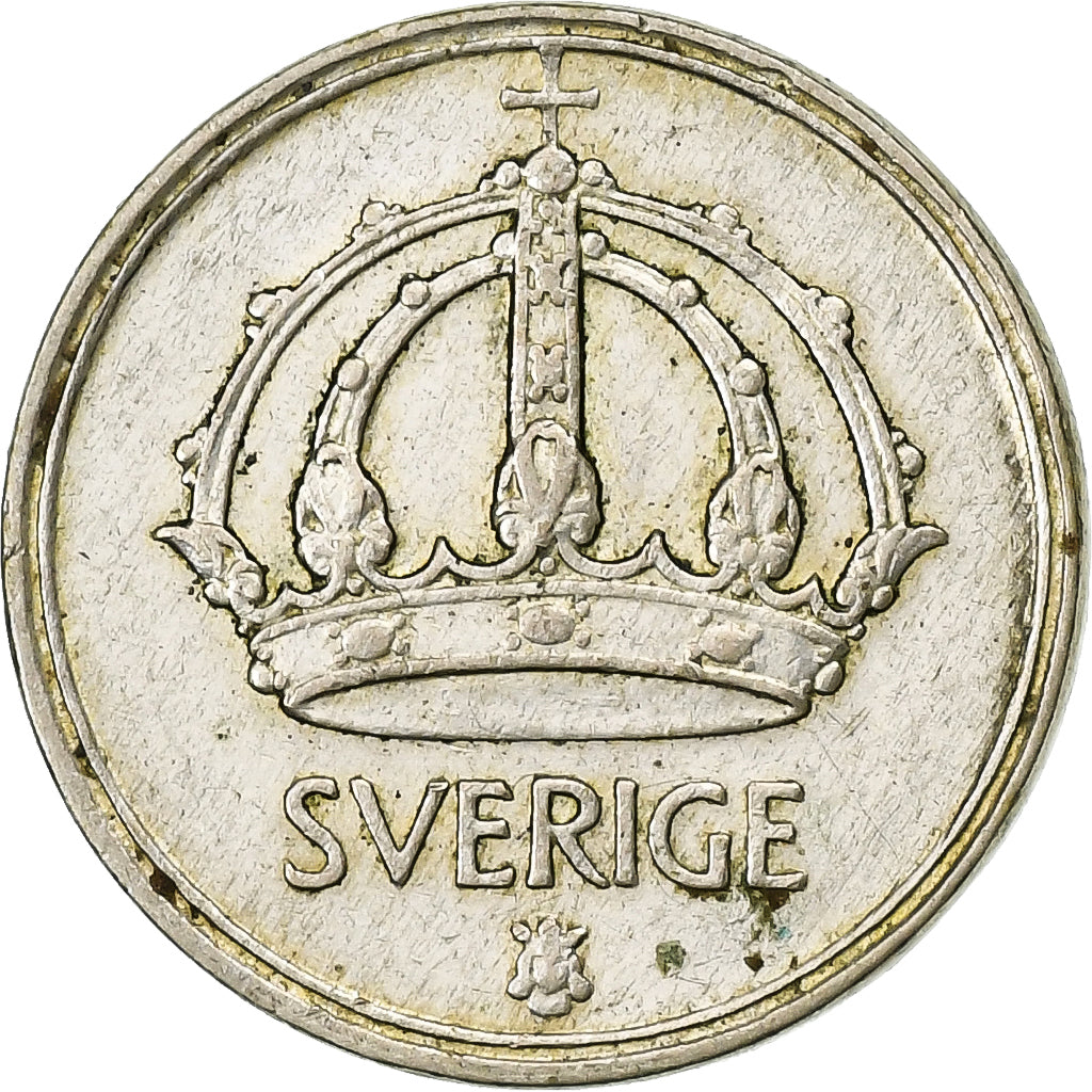 Suède, Gustaf V, 10 Öre, 1945, Argent, TTB, KM:813