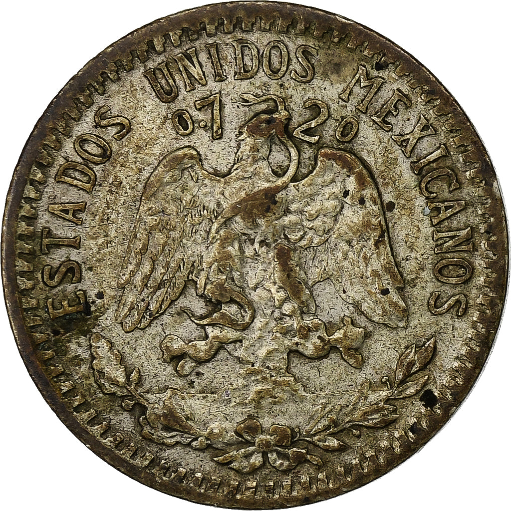 Mexico, 20 Centavos, 1927, Mexico City, Silver, EF(40-45), KM:438