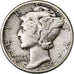 États-Unis, Dime, Mercury Dime, 1943, U.S. Mint, Argent, TB+, KM:140