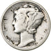 États-Unis, Dime, Mercury Dime, 1943, U.S. Mint, Argent, TB+, KM:140
