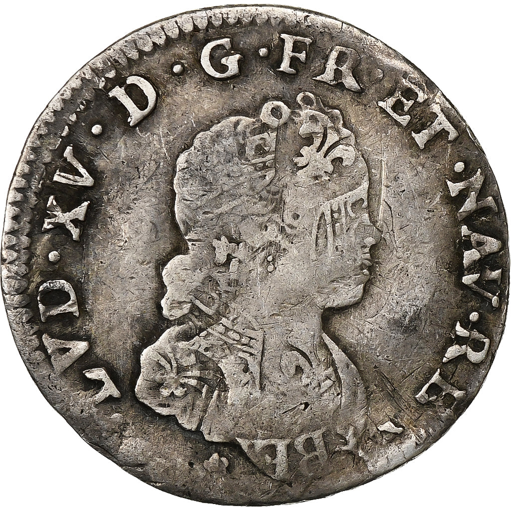 France, Louis XV, 12 Sols, 1/10 ECU, 1/10 Écu Vertugadin, 1716, Toulouse, TB