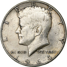 United States, Half Dollar, Kennedy Half Dollar, 1964, US Mint, Silver, AU 50-53