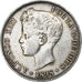 Spagna, Alfonso XIII, 5 Pesetas, 1898, Madrid, Argento, BB+, KM:707