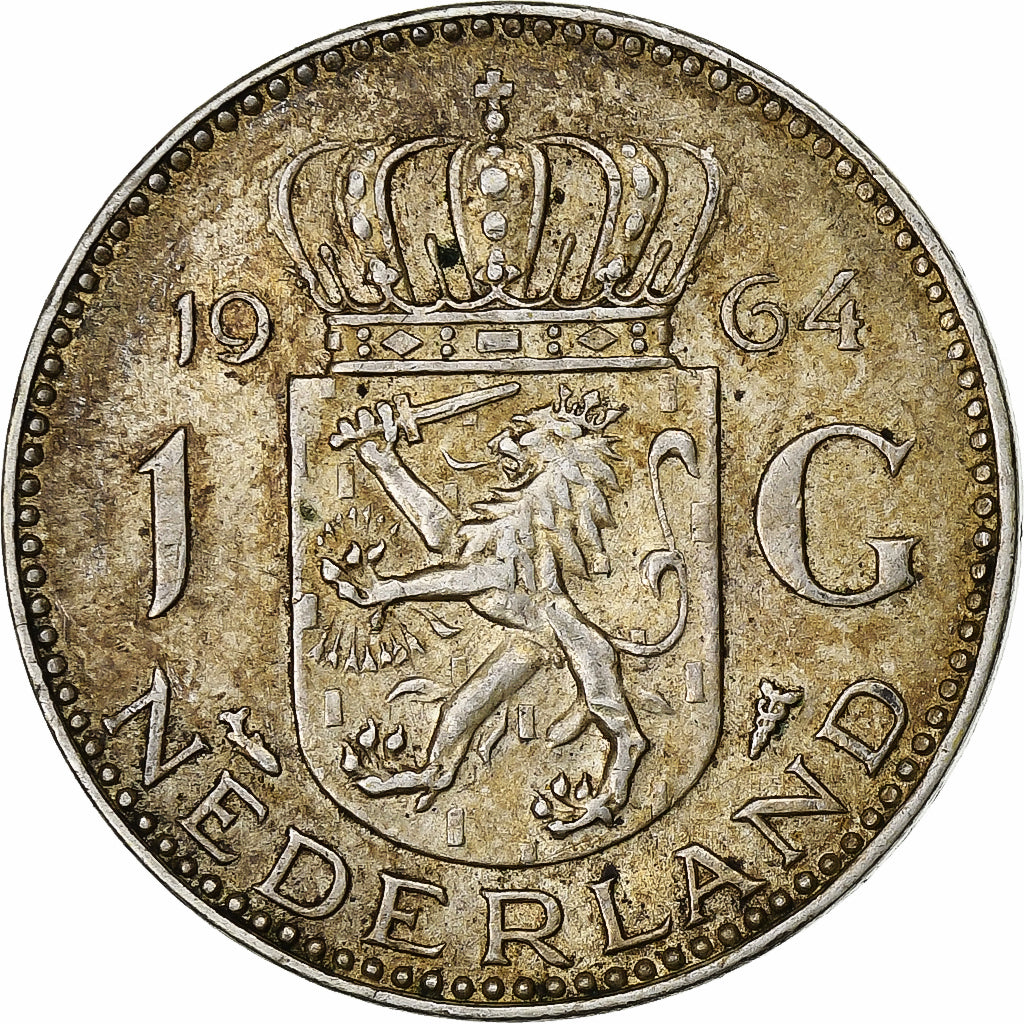 Pays-Bas, Juliana, Gulden, 1964, Argent, TTB, KM:184
