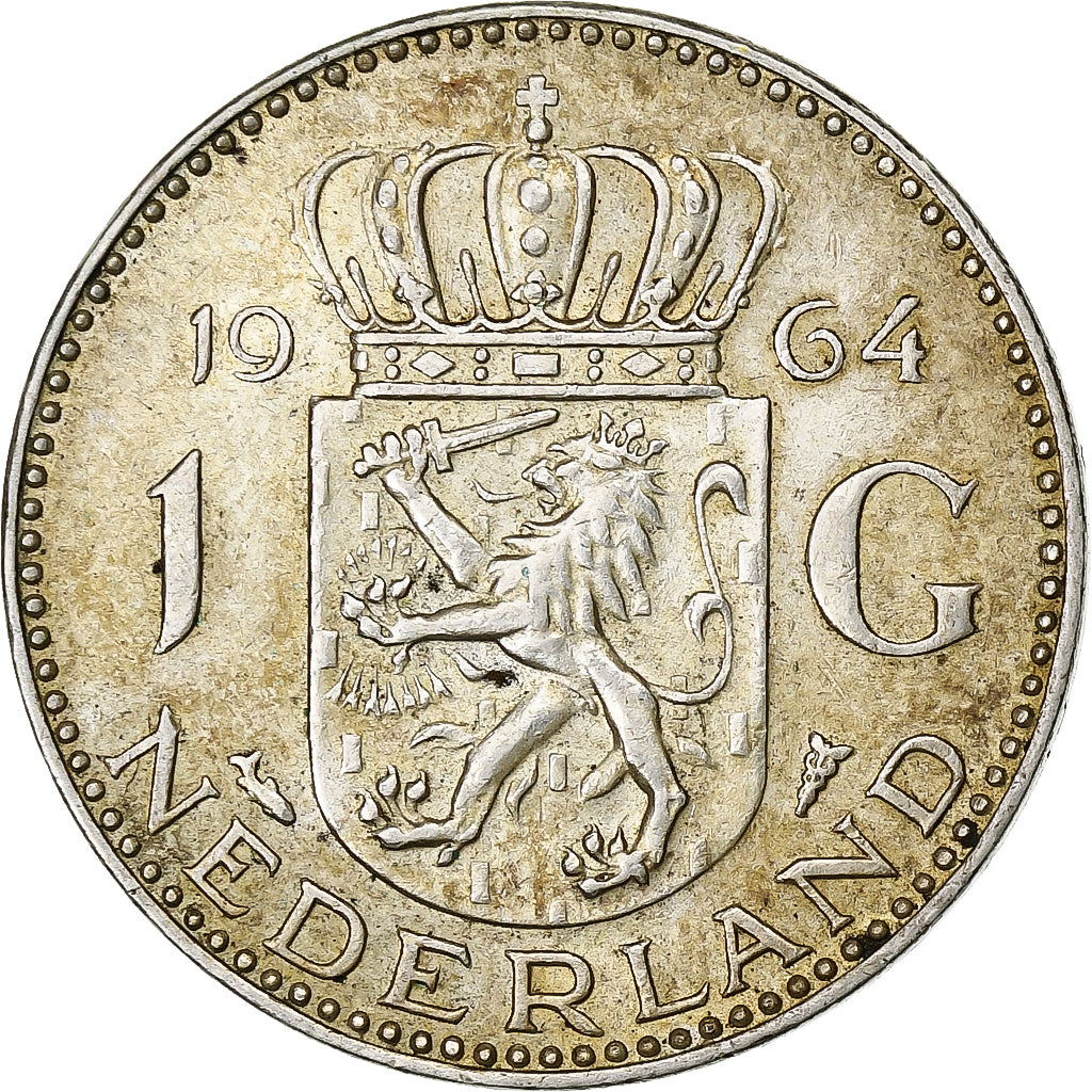 Pays-Bas, Juliana, Gulden, 1964, Argent, TTB+, KM:184