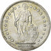 Switzerland, Franc, 1961, Bern, Silver, AU(55-58), KM:24
