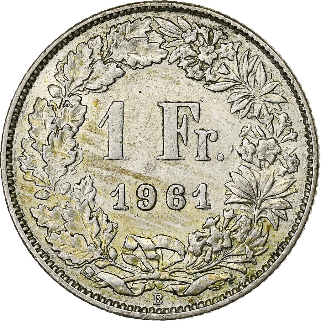 Switzerland, Franc, 1961, Bern, Silver, AU(55-58), KM:24