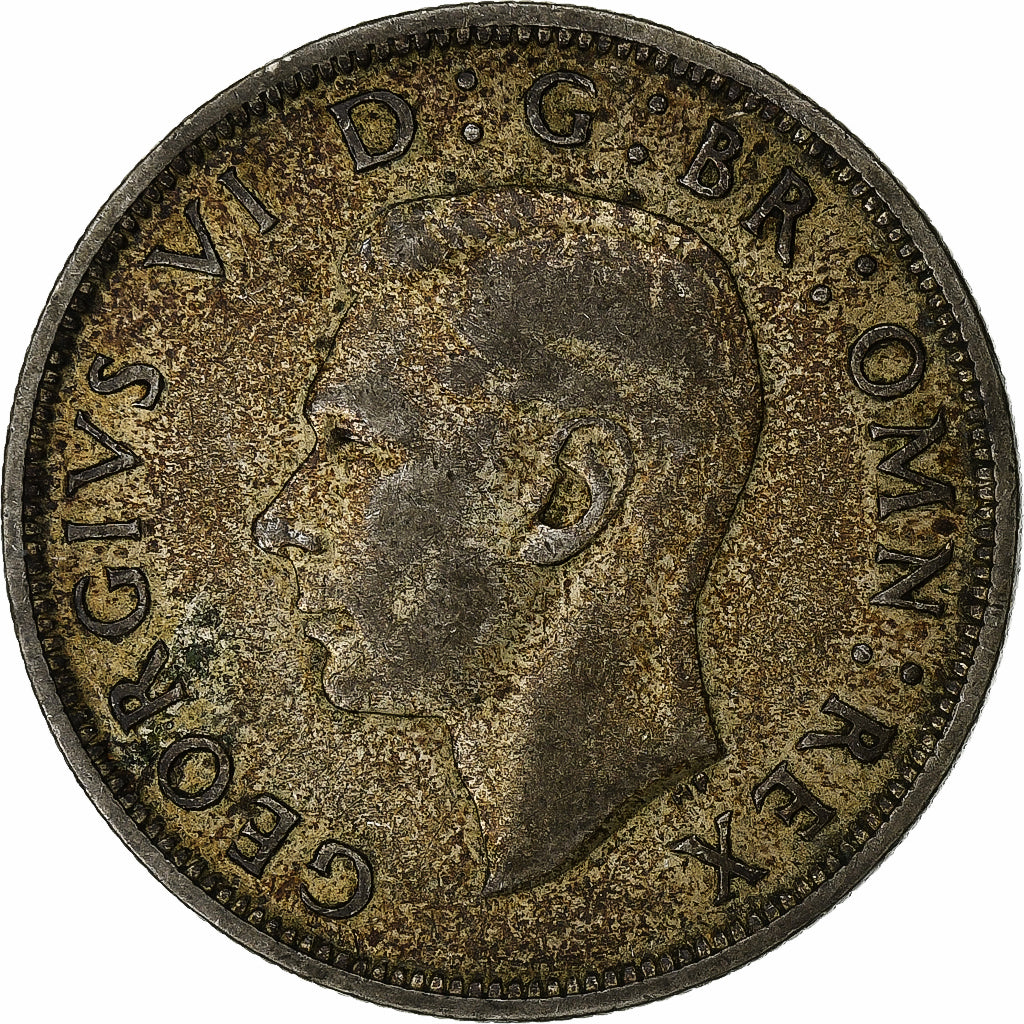 Great Britain, George VI, 1/2 Crown, 1942, Silver, EF(40-45), KM:856
