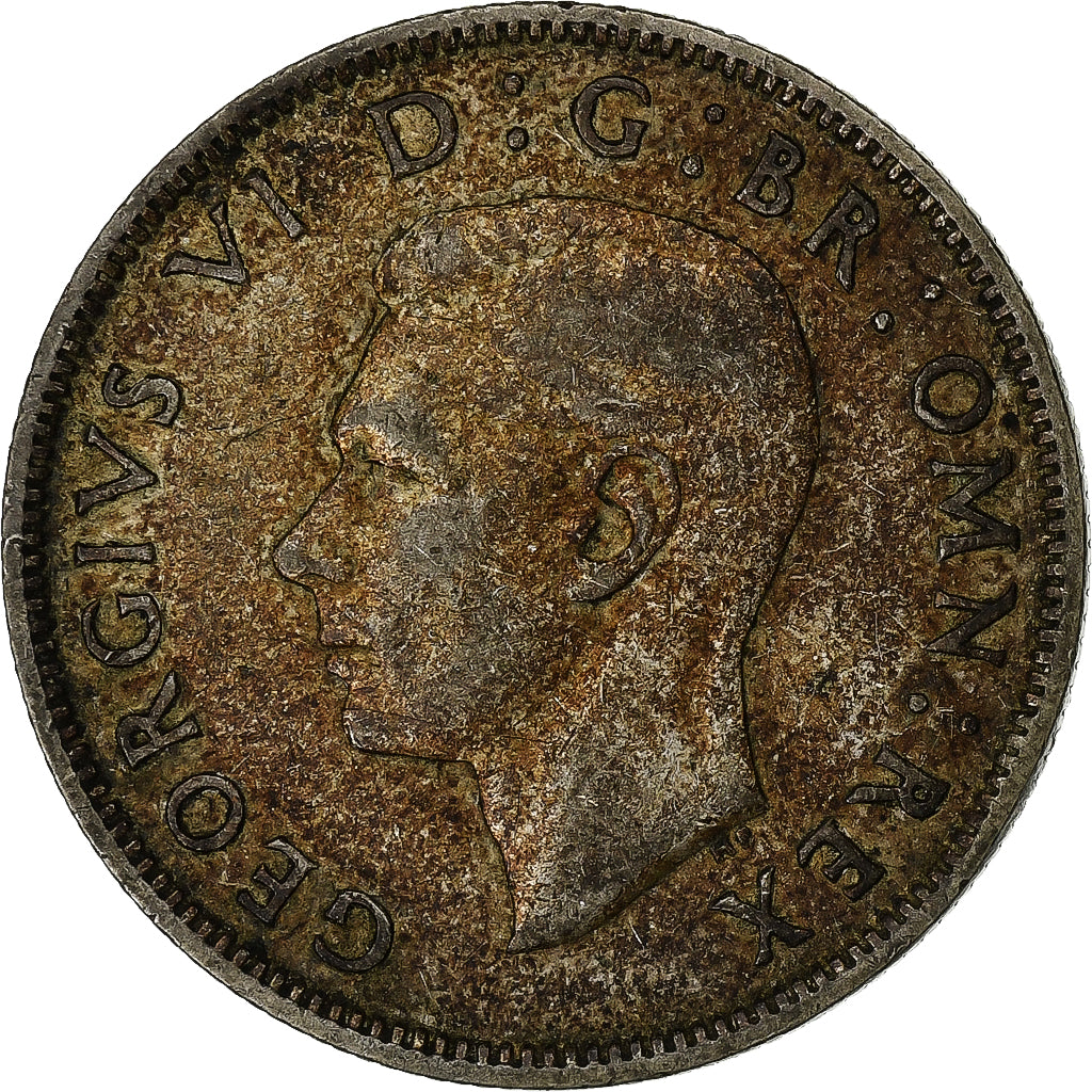 Great Britain, George VI, Florin, Two Shillings, 1942, Silver, EF(40-45), KM:855