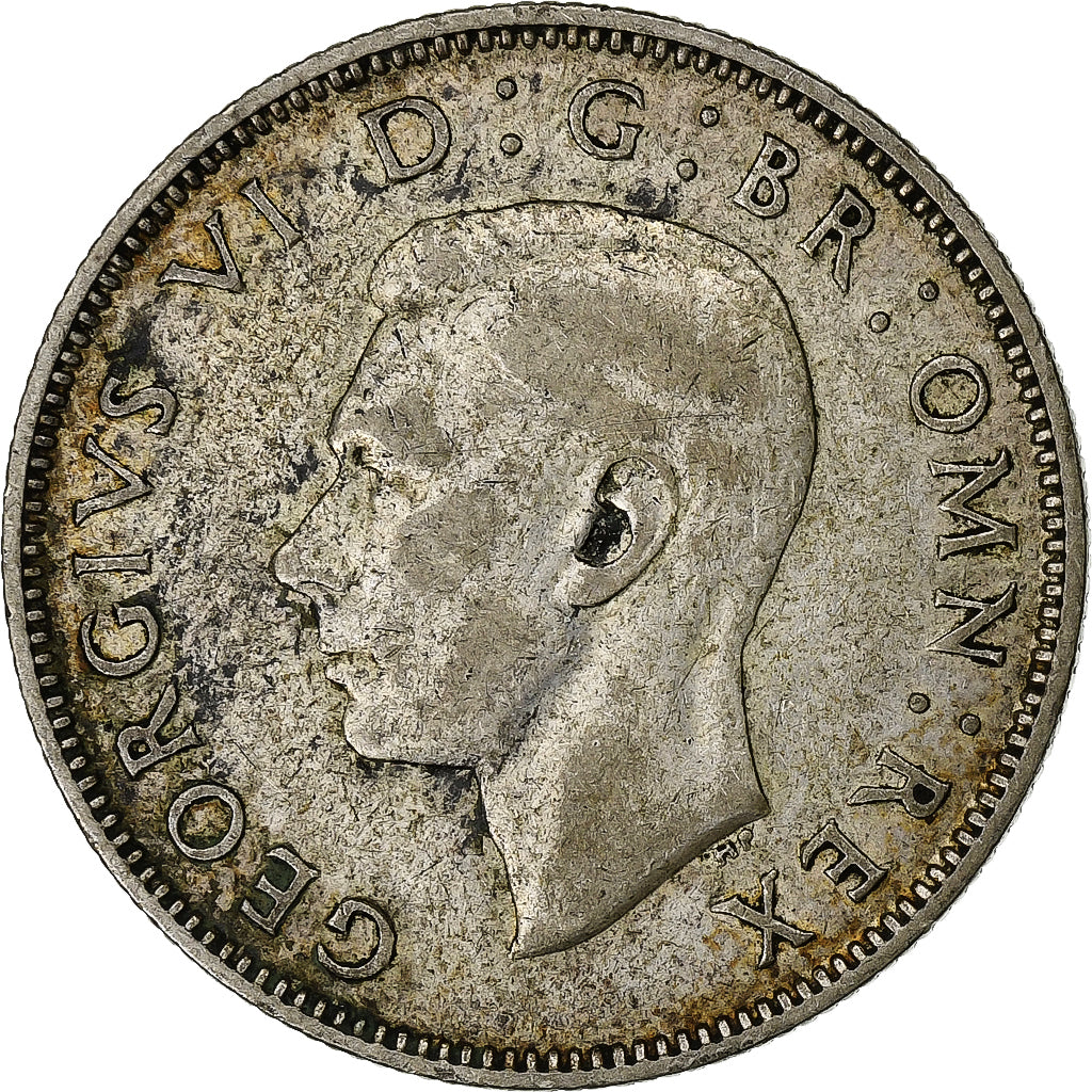 Gran Bretagna, George VI, Florin, Two Shillings, 1942, Argento, BB, KM:855
