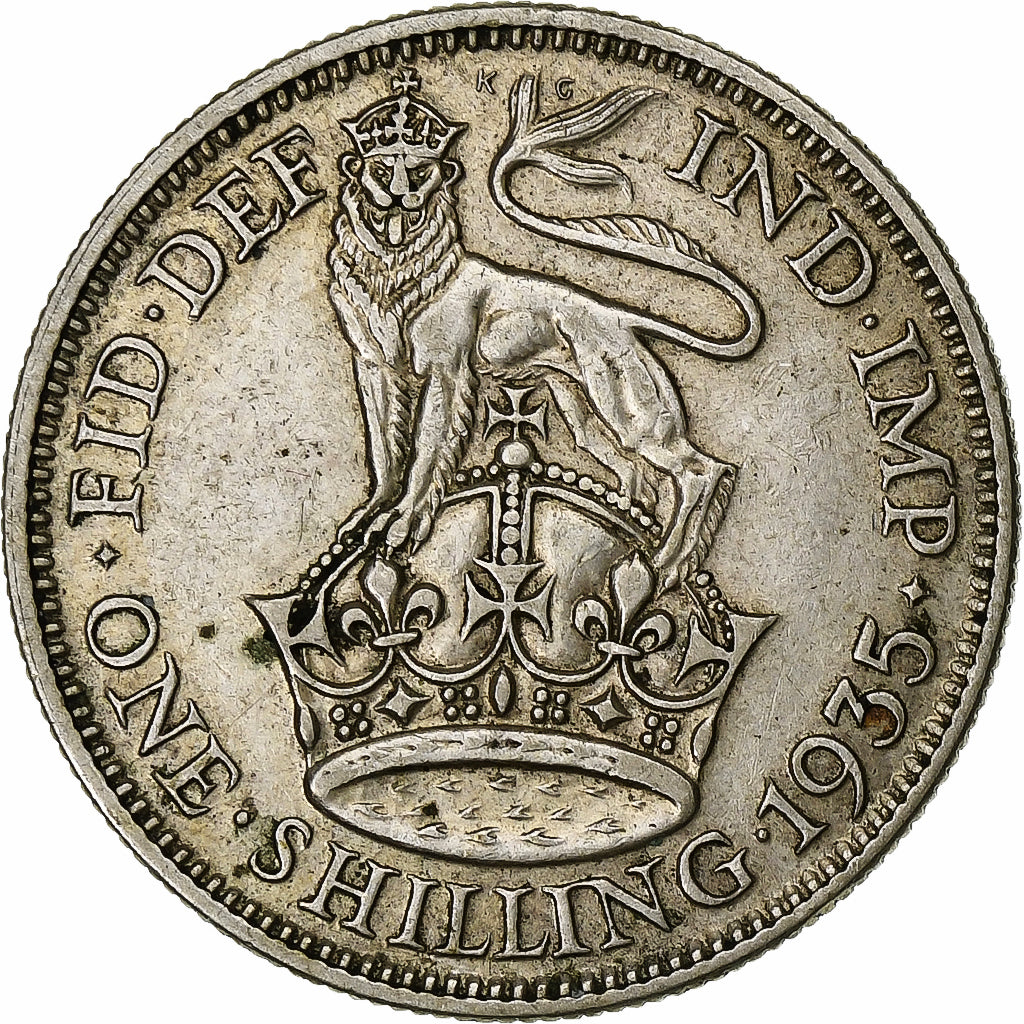 Great Britain, George V, Shilling, 1935, Silver, AU(55-58), KM:833