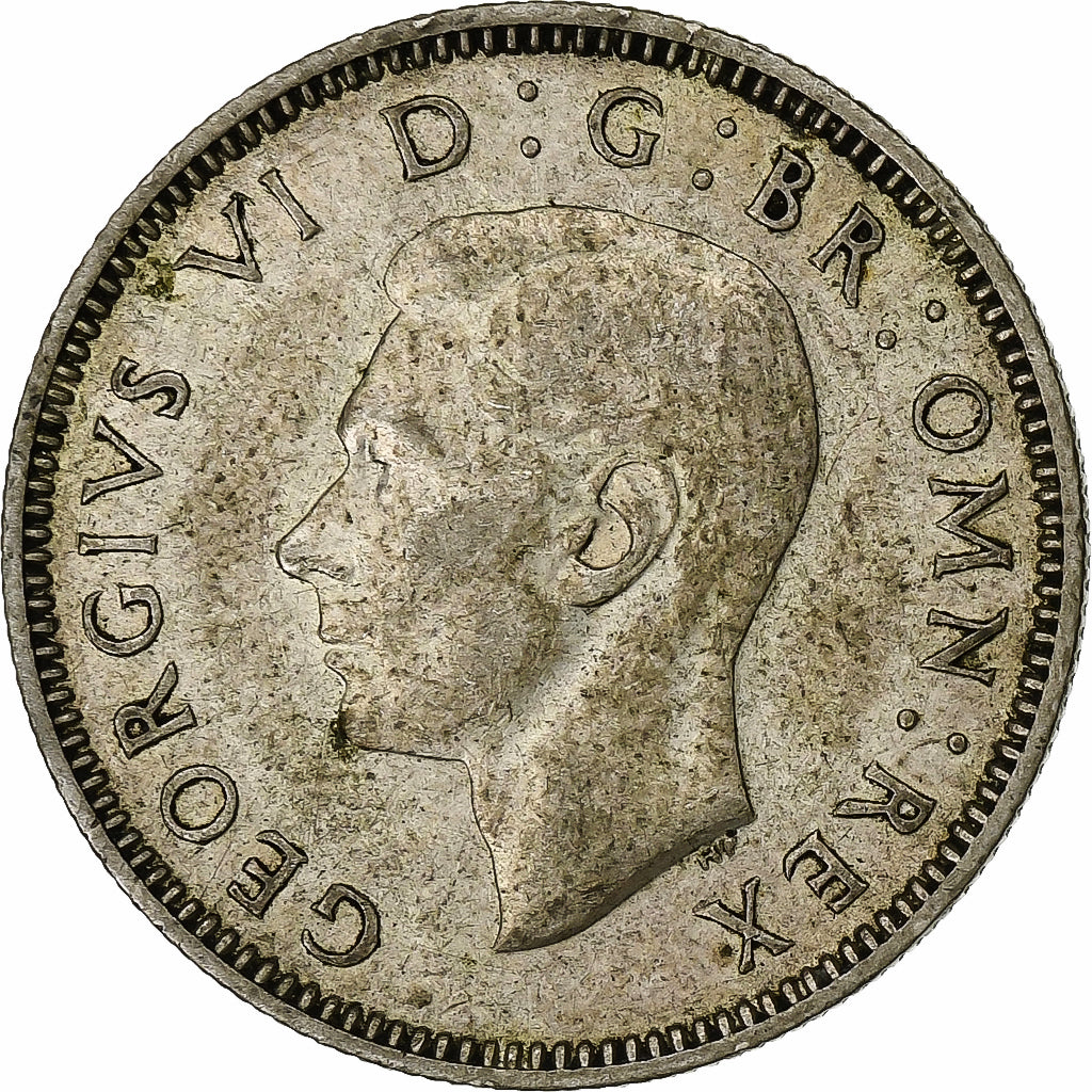 Wielka Brytania, George VI, Shilling, 1943, Srebro, AU(50-53), KM:854