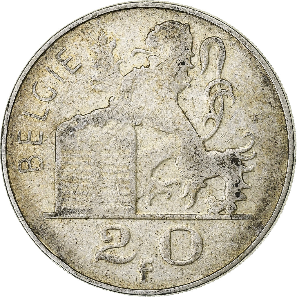 Belgique, 20 Francs, 20 Frank, 1953, Argent, TTB, KM:141.1