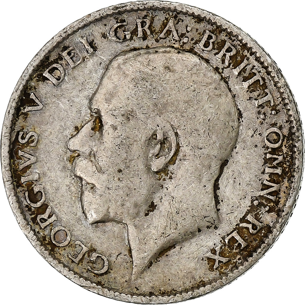 Wielka Brytania, George V, 6 Pence, 1916, Srebro, EF(40-45), KM:815