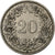 Suiza, 20 Rappen, 1894, Bern, Níquel, MBC, KM:29