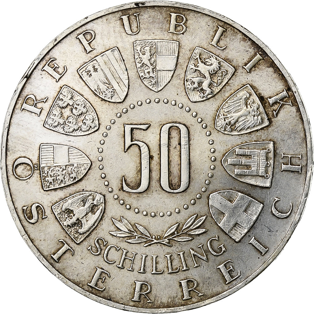 Austria, 50 Schilling, 1964, Srebro, AU(50-53), KM:2896