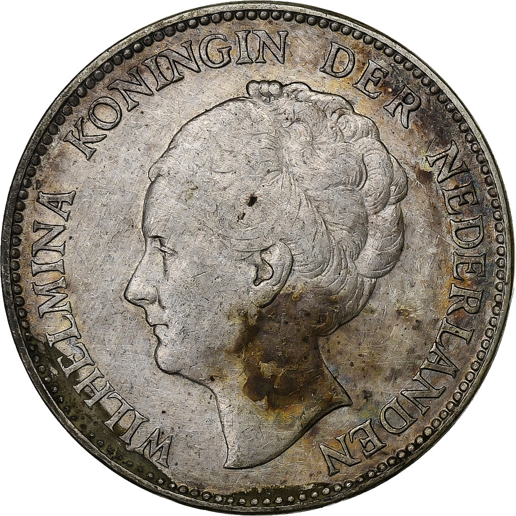 Pays-Bas, Wilhelmina I, Gulden, 1923, Argent, TTB+, KM:161.1