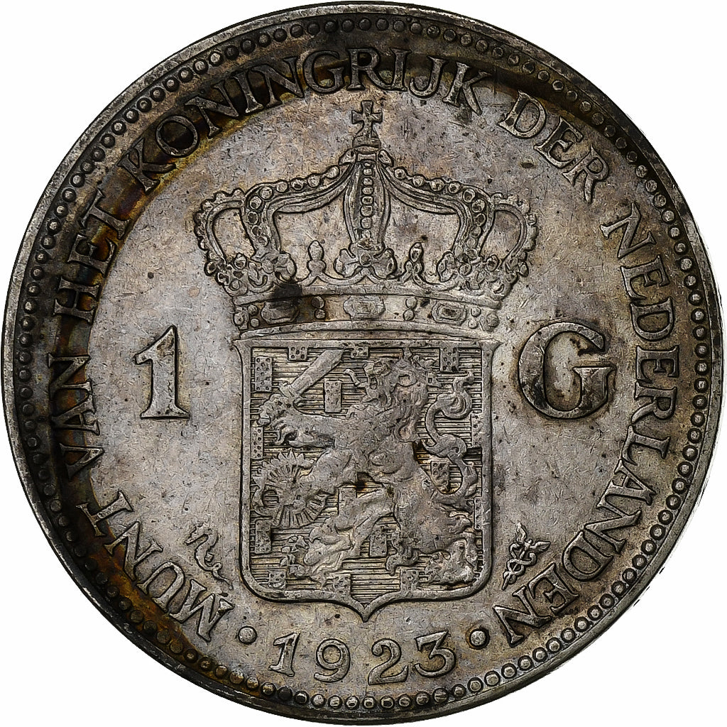 Pays-Bas, Wilhelmina I, Gulden, 1923, Argent, TTB+, KM:161.1