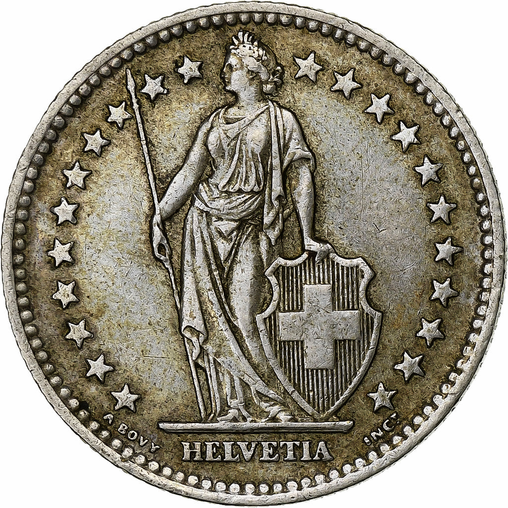 Switzerland, 2 Francs, 1958, Bern, Silver, AU(55-58), KM:21