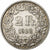 Suiza, 2 Francs, 1922, Bern, Plata, MBC, KM:21