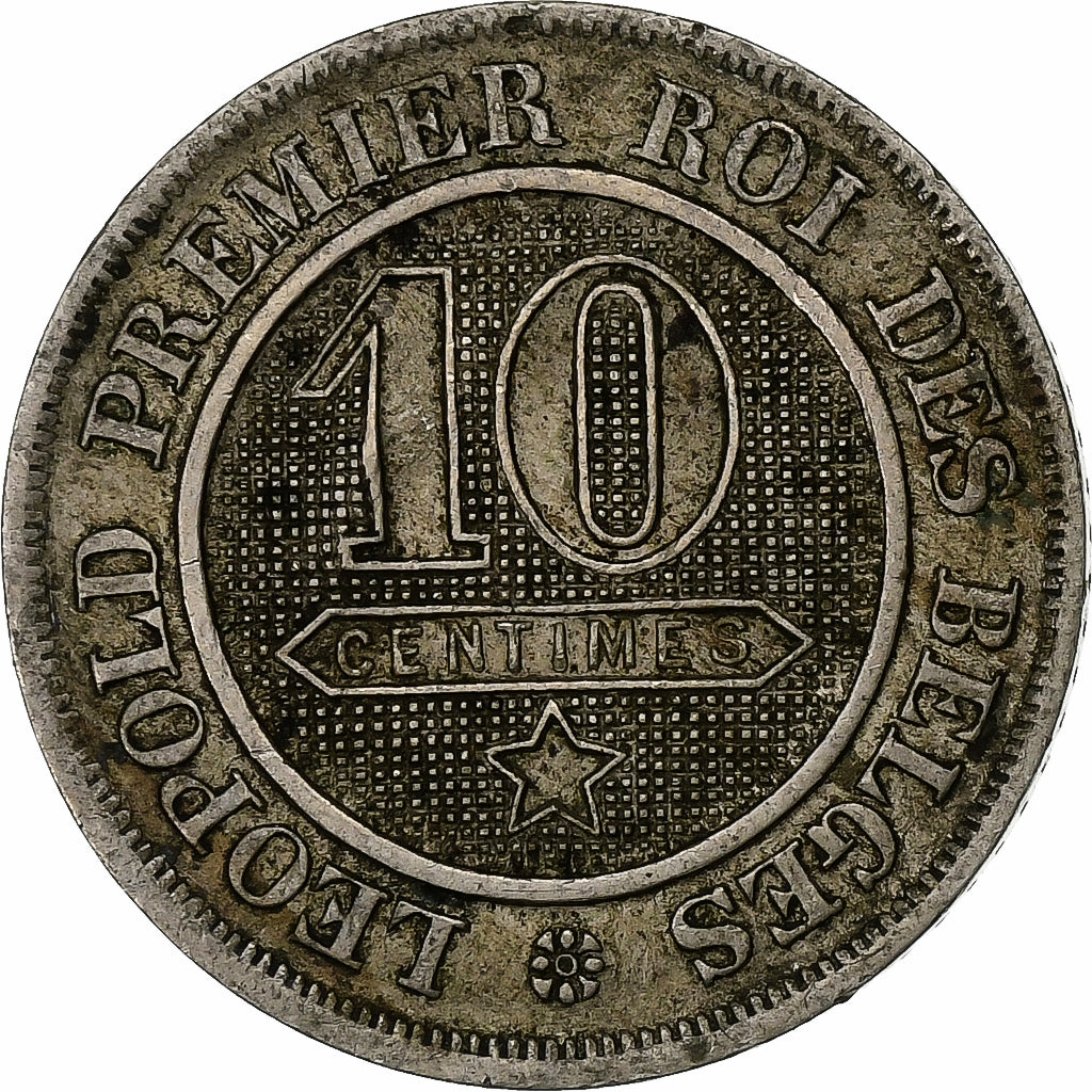 België, Leopold I, 10 Centimes, 1863, Cupro-nikkel, ZF, KM:22