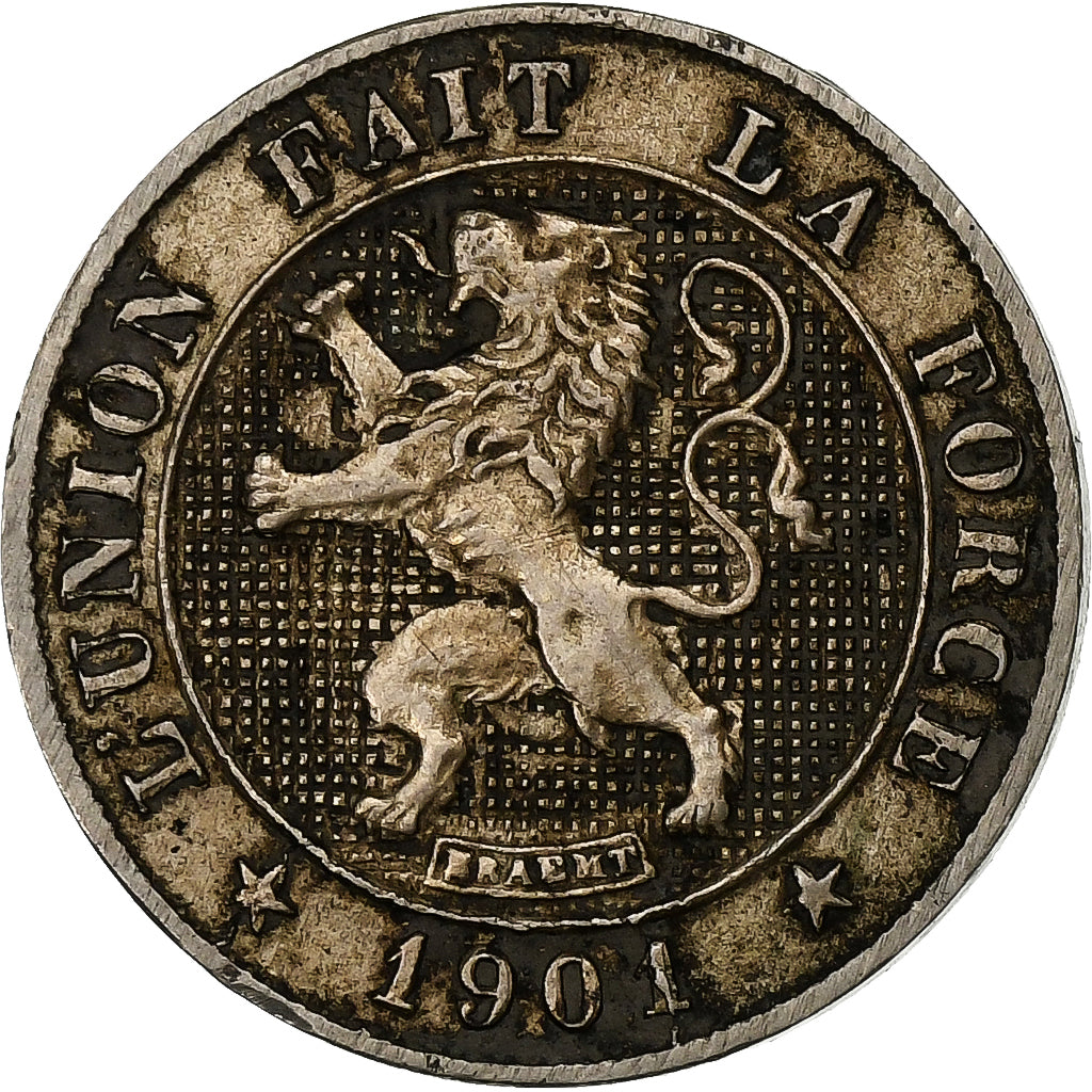 Belgium, Leopold II, 5 Centimes, 1901, Copper-nickel, EF(40-45), KM:40