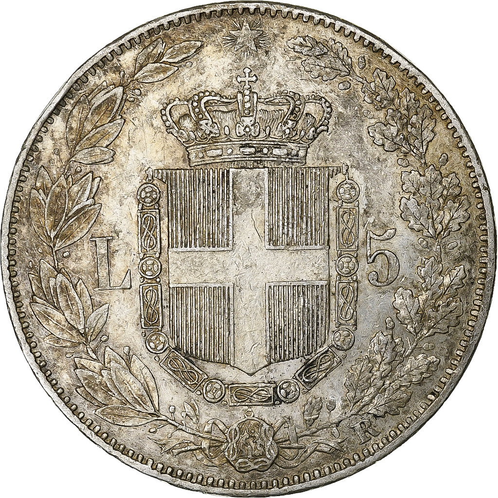 Italy, Umberto I, 5 Lire, 1879, Rome, Silver, EF(40-45), KM:20