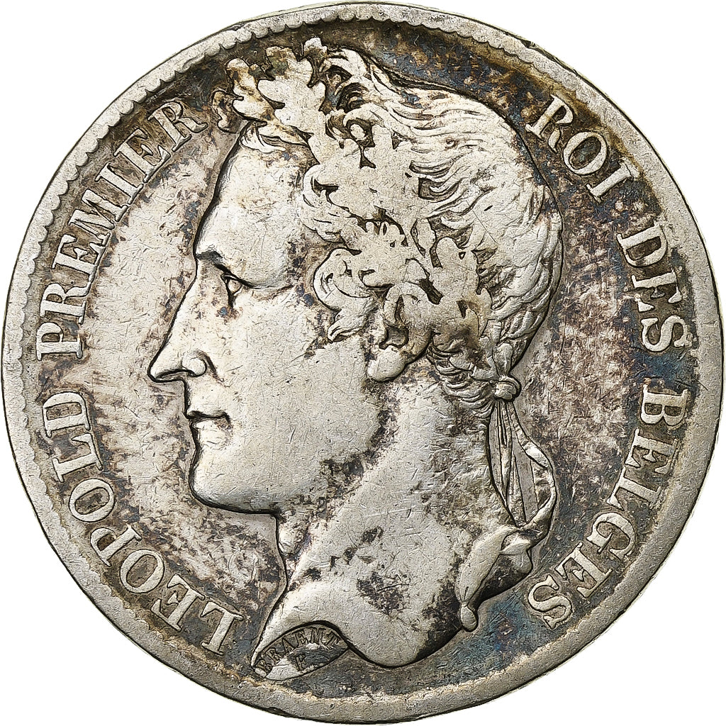 Belgium, Leopold I, 5 Francs, 5 Frank, 1833, Silver, VF(30-35), KM:3.1