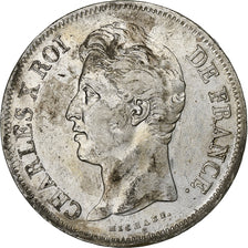 Francia, 5 Francs, Charles X, 1830, Lille, Plata, BC+, KM:728.13