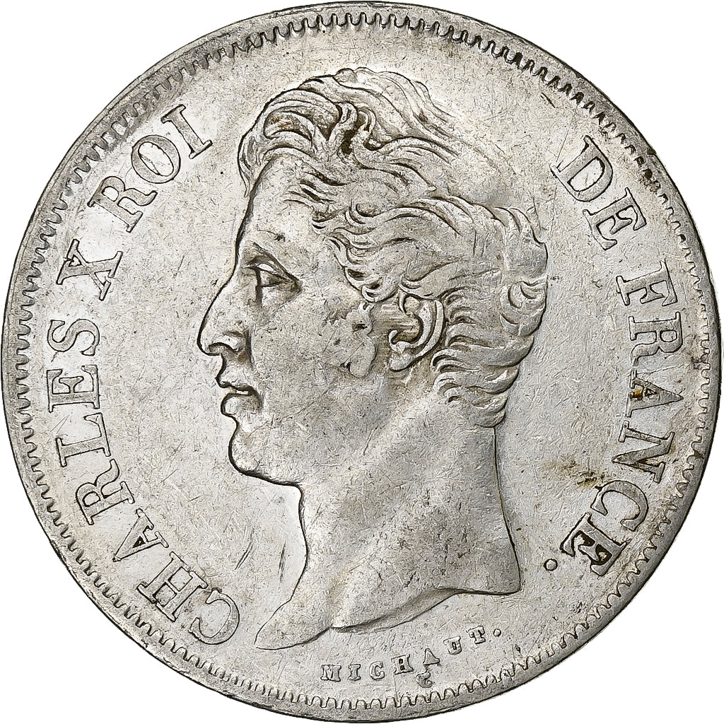 France, 5 Francs, Charles X, 1828, Lille, Silver, EF(40-45), KM:728.13