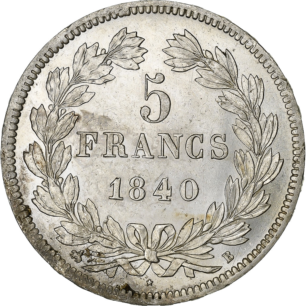 France, 5 Francs, Louis-Philippe, 1840, Rouen, Silver, AU(50-53), KM:749.2