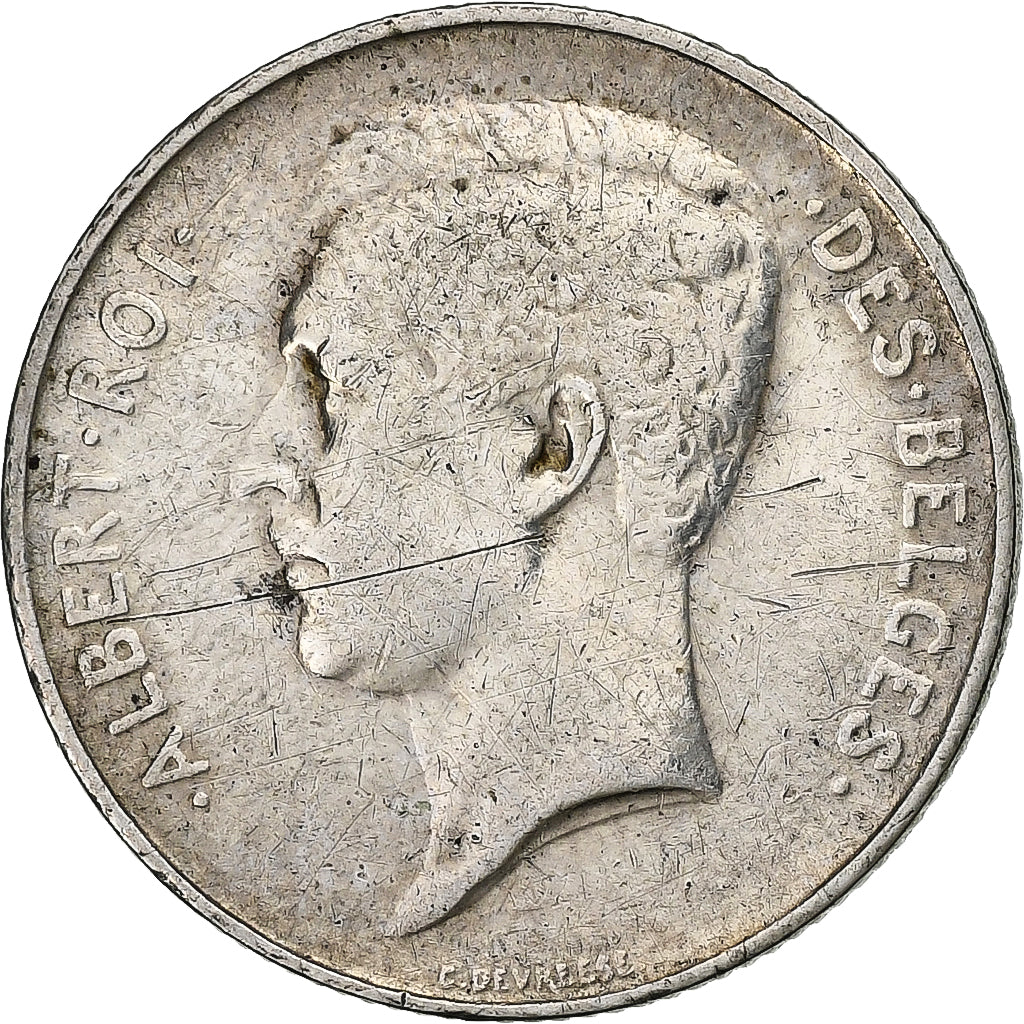 Belgia, Franc, 1914, Srebro, EF(40-45), KM:73.1