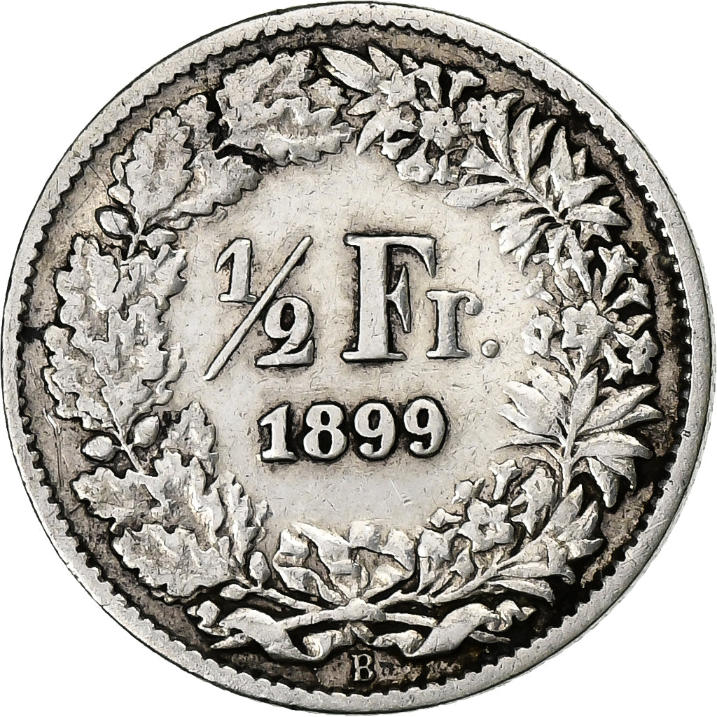 Switzerland, 1/2 Franc, 1899, Bern, Silver, VF(30-35), KM:23