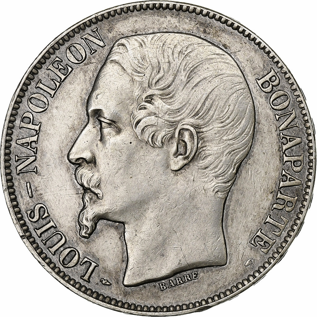 Francia, 5 Francs, Napoléon III, 1852, Paris, Plata, EBC, KM:773.1
