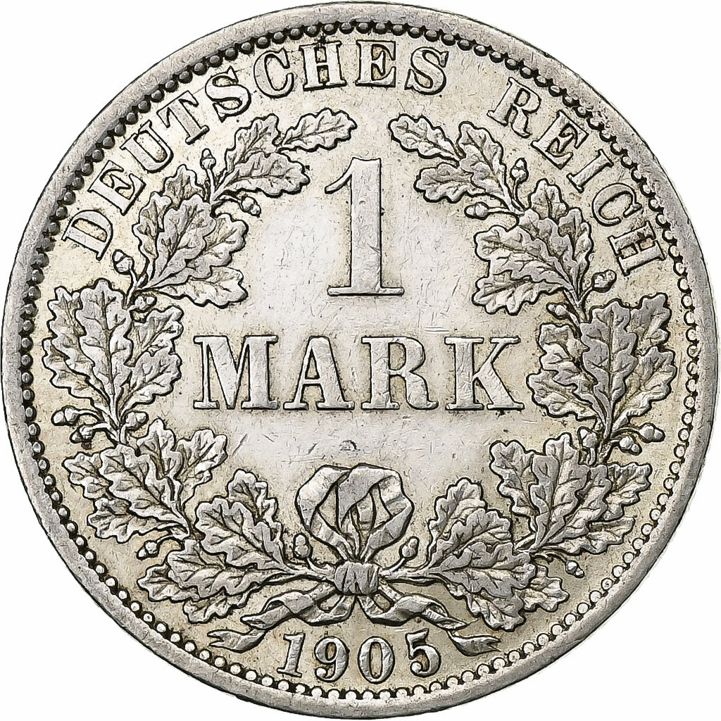 GERMANY - EMPIRE, Wilhelm II, Mark, 1905, Berlin, Silver, AU(55-58), KM:14