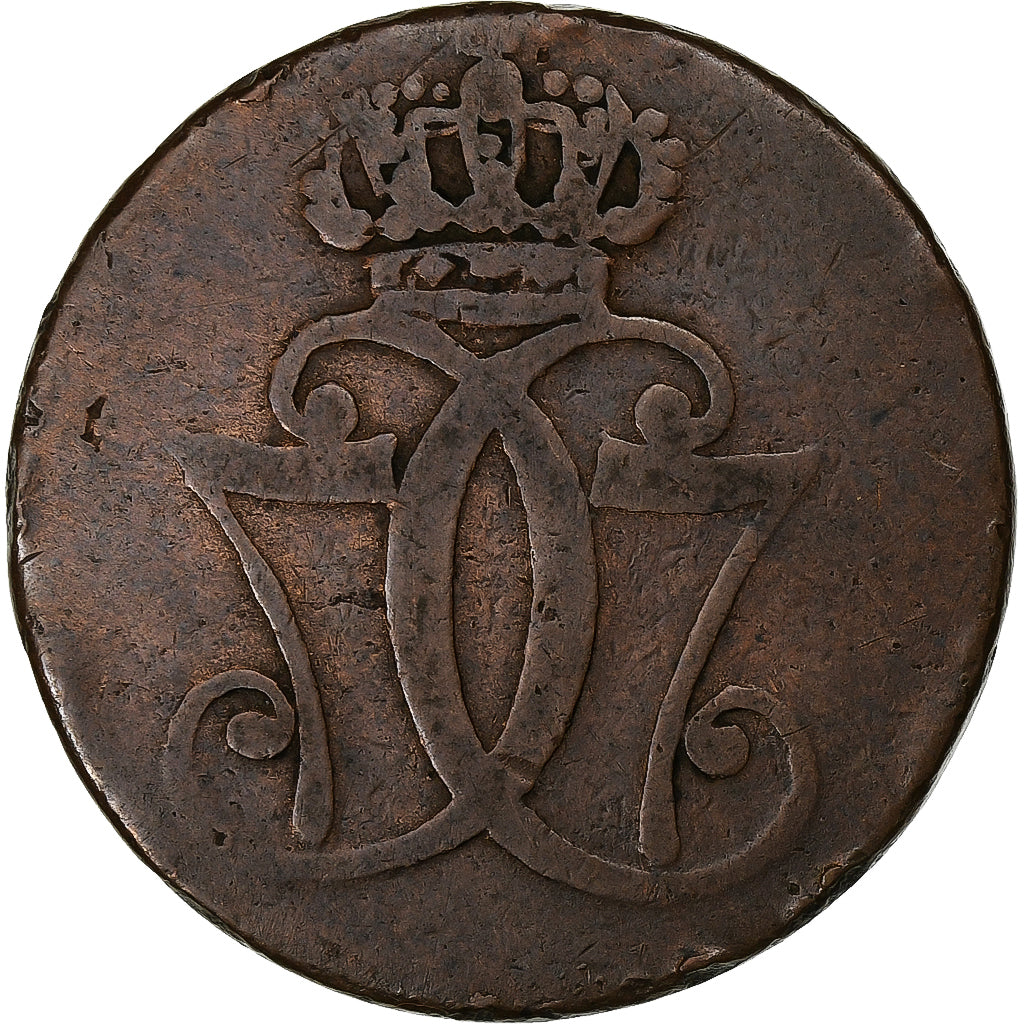 Denmark, Christian VII, Skilling, 1771, Copenhagen, Copper, VF(20-25), KM:616.1