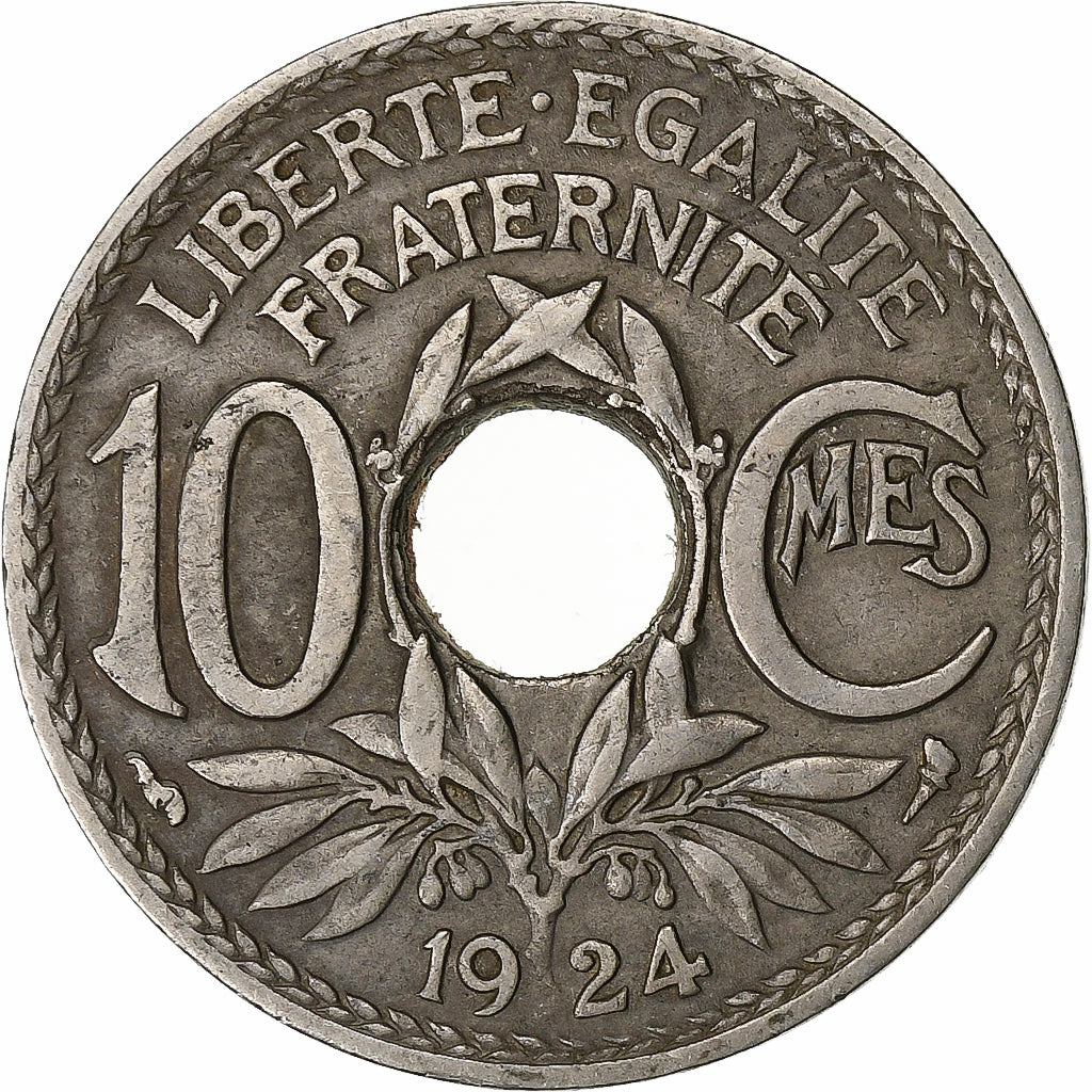 France, 10 Centimes, Lindauer, 1924, Copper-nickel, VF(30-35), KM:866a