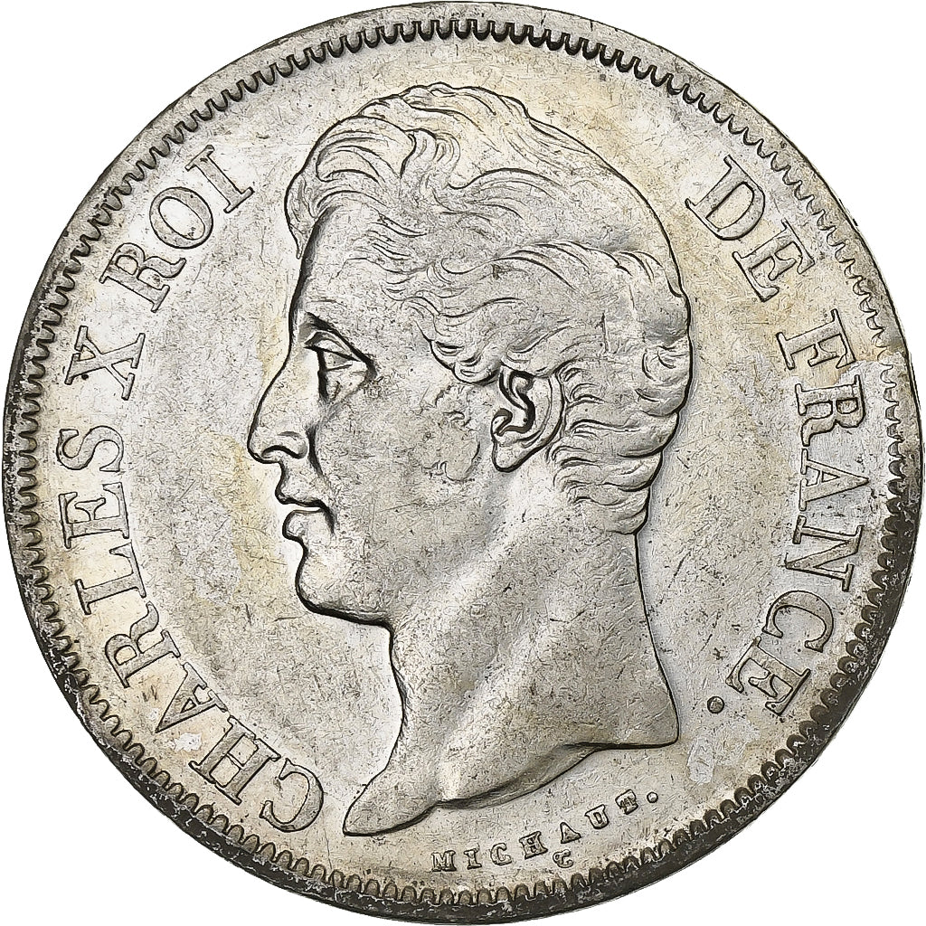 Frankreich, 5 Francs, Charles X, 1830, Lille, Silber, SS, KM:728.13