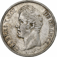 France, 5 Francs, Charles X, 1828, Lyon, Silver, VF(30-35), KM:728.4