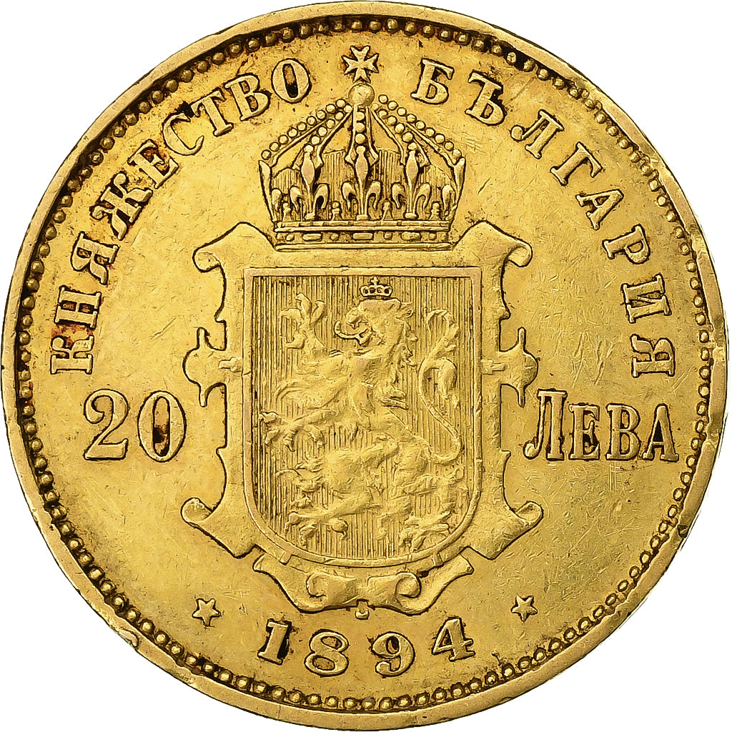 Bulgaria, Ferdinand I, 20 Leva, 1894, Kormoczbanya, Gold, EF(40-45), KM:20