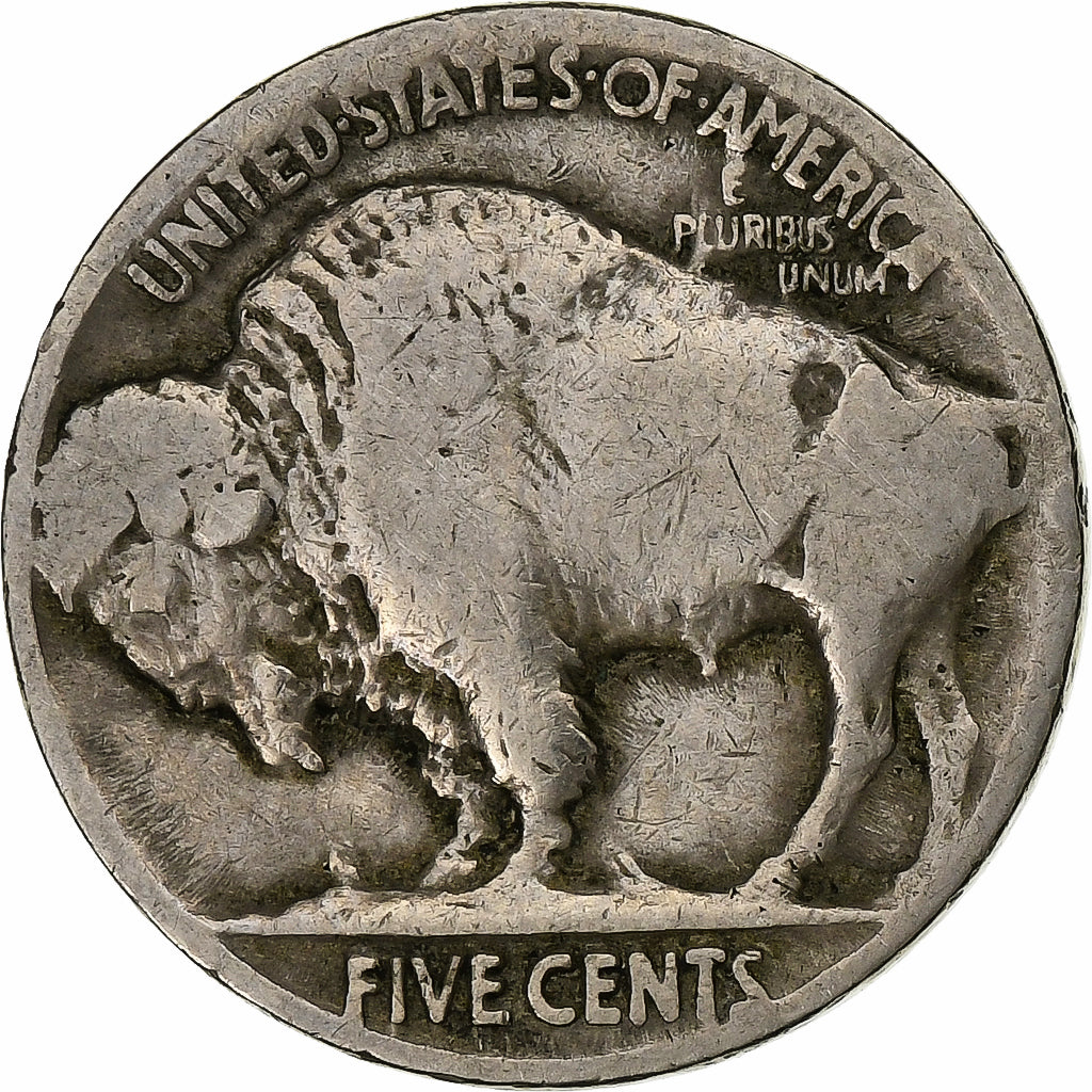 Estados Unidos, 5 Cents, Buffalo Nickel, 1920, Philadelphia, Cobre - níquel
