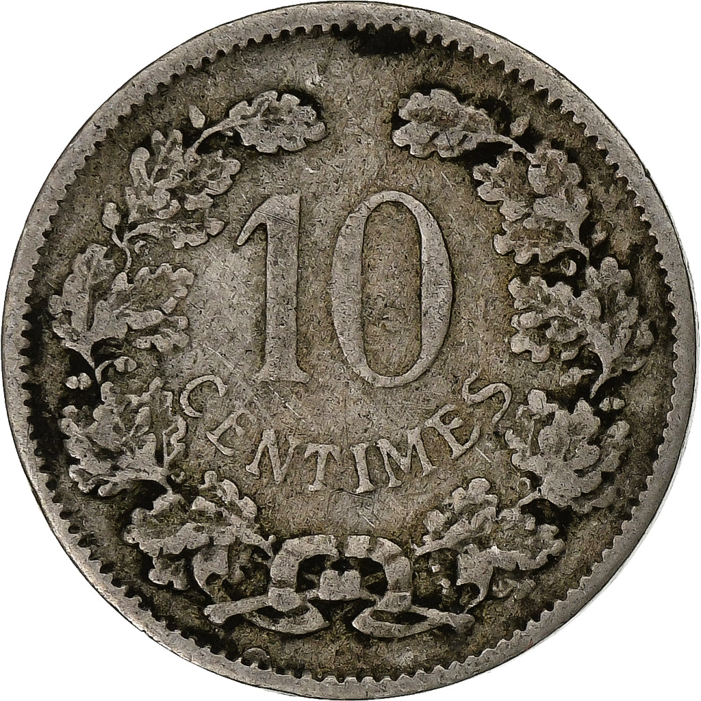 Luksemburg, Adolphe, 10 Centimes, 1901, Miedź-Nikiel, EF(40-45), KM:25