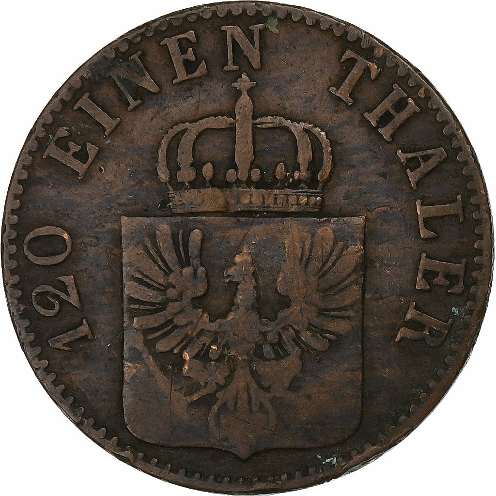 Duitse staten, PRUSSIA, Friedrich Wilhelm IV, 3 Pfennig, 1855, Berlin, Koper