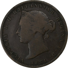 Jersey, Victoria, 1/13 Shilling, 1871, Bronze, VF(20-25), KM:5