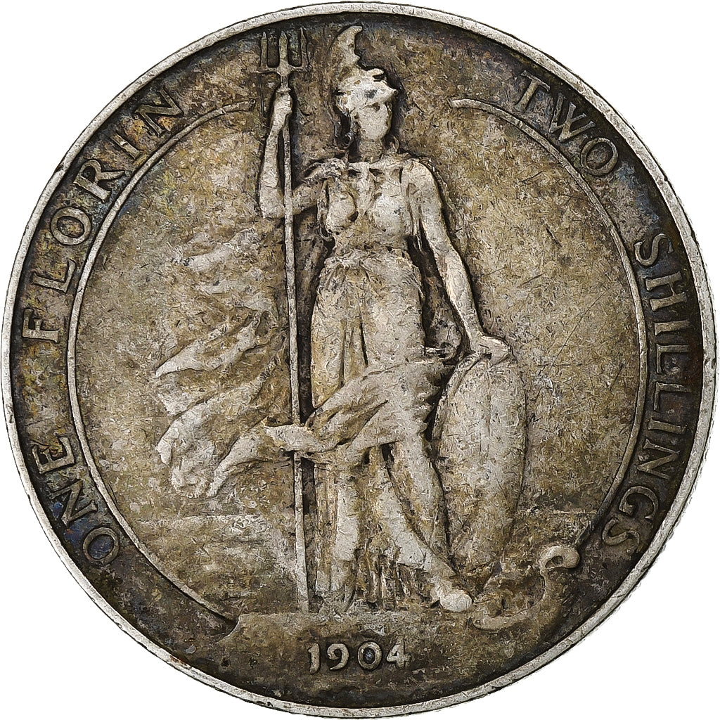 Great Britain, Edward VII, Florin, Two Shillings, 1904, London, Silver