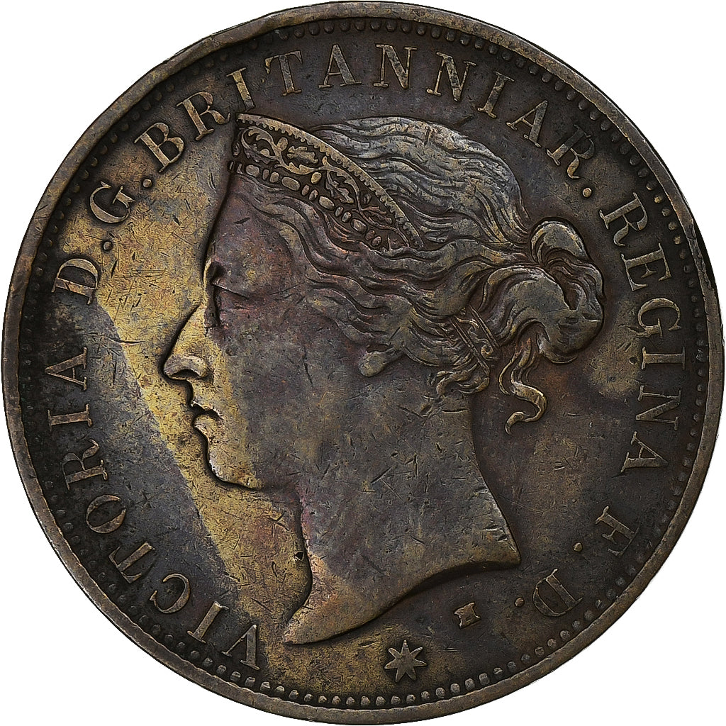 Jersey, Victoria, 1/12 Shilling, 1877, Bronze, EF(40-45), KM:8