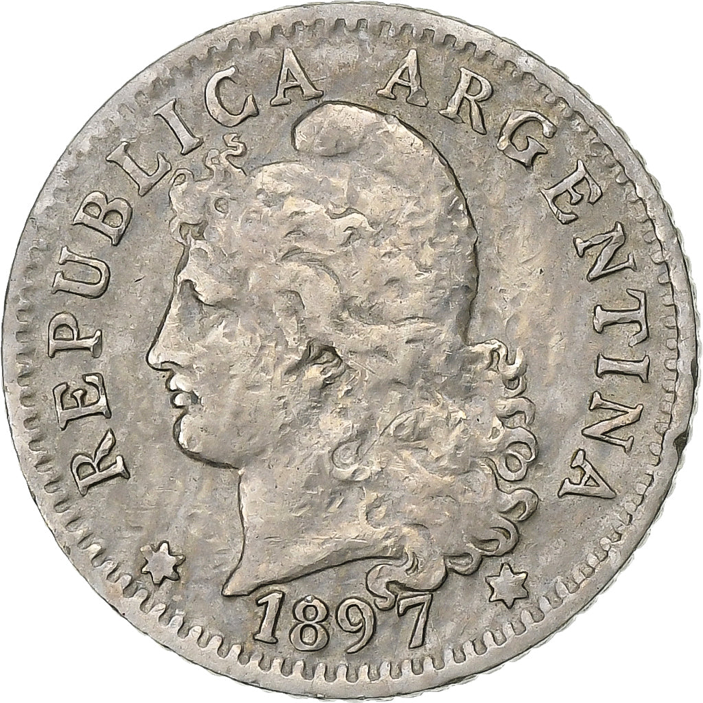 Argentina, 5 Centavos, 1897, Rame-nichel, MB+, KM:34