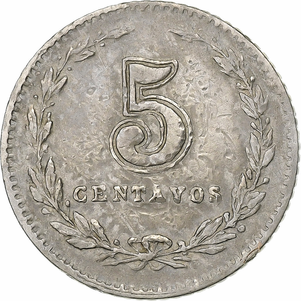 Argentina, 5 Centavos, 1897, Rame-nichel, MB+, KM:34